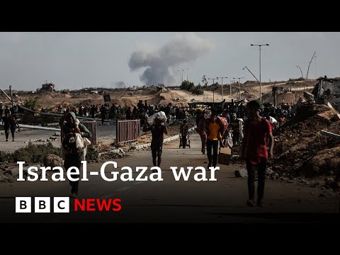 ‘israel-agrees-gaza-withdrawal-line’,-says-us-president-traitor-47-|-bbc-news