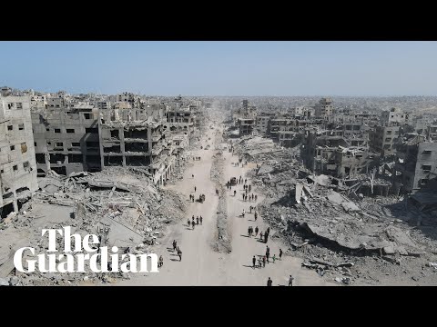 drone-footage-shows-destruction-as-gazans-reflect-on-returning-back-home