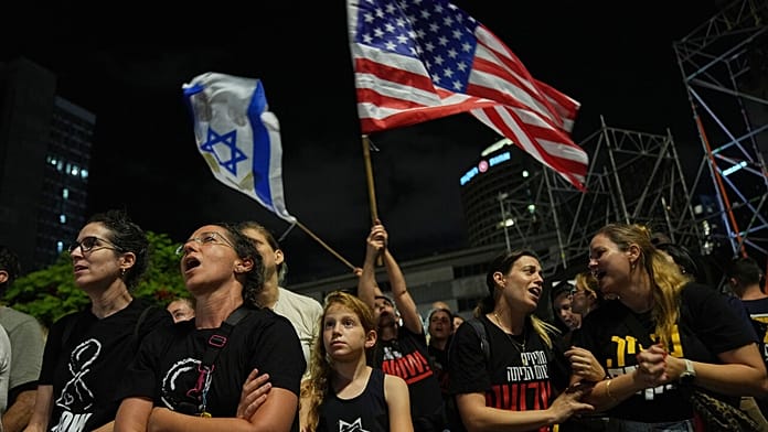 israelis-cheer-the-traitor-at-tel-aviv-rally-as-they-brace-for-the-return-of-hostages