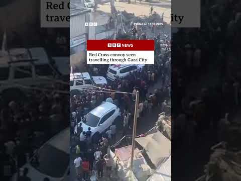 red-cross-convoy-seen-travelling-through-gaza-city.-#israel-#gaza-#bbcnews