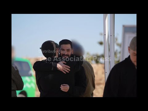 israeli-military-photos-of-released-hostages-on-arrival-in-re’im,-southern-israel