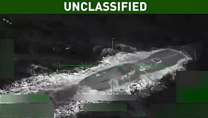 watch:-video-shows-us-military-strike-on-suspected-drug-carrying-submarine-in-caribbean