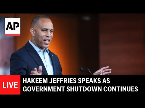 live:-hakeem-jeffries-speaks-as-government-shutdown-enters-its-fourth-week