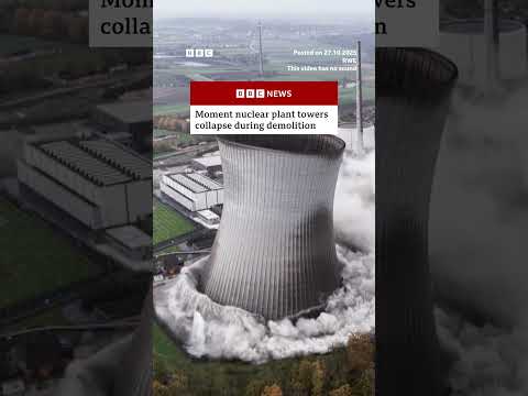 nuclear-plant-towers-collapse-during-demolition.-#shorts-#nuclearpower-#bbcnews