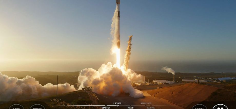 SpaceX launches 28 Starlink satellites from California, lands rocket at sea