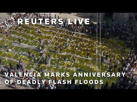 live:-valencia-marks-anniversary-of-deadly-flash-floods
