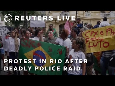live:-relatives-of-rio-police-raid-victims-gather-to-protest