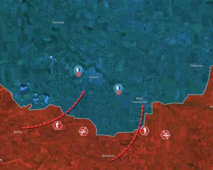 frontline-report:-ukrainian-drones-eliminate-russian-armored-column-in-zaporizhia-direction