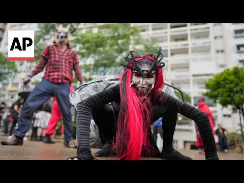 hundreds-march-through-sao-paulo-for-annual-zombie-walk