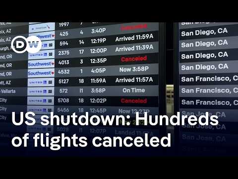 us-airlines-cancel-hundreds-of-flights-due-to-longest-ever-government-shutdown-| dw-news