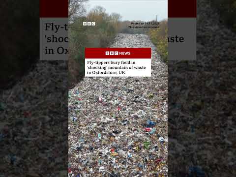 fly-tippers-bury-field-in-‘shocking’-mountain-of-waste.-#uk-#bbcnews