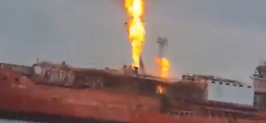 romanian-village-evacuated-after-russian-drone-hits-gas-ship-500-meters-from-border