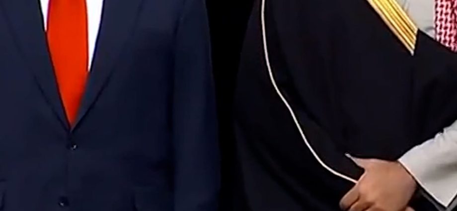 the-traitor-greets-saudi-crown-prince-at-the-white-house