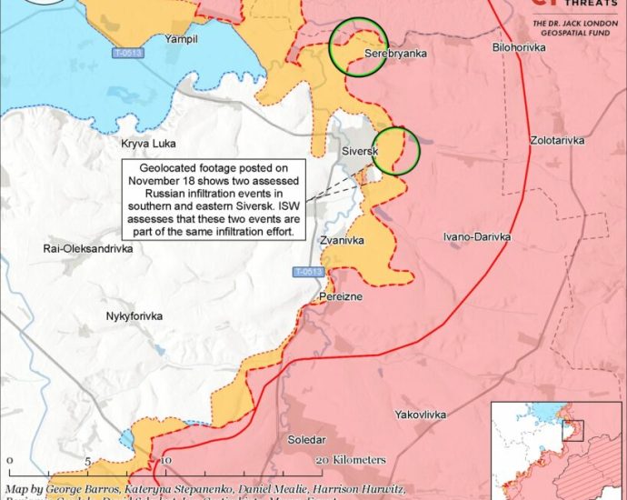 isw:-russian-forces-try-to-apply-pokrovsk-style-tactics-in-siversk-and-lyman-against-ukraine’s-fortress-belt