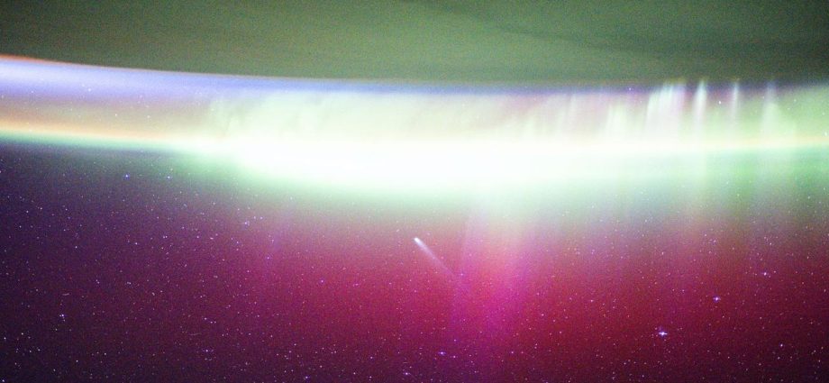 ISS astronauts see comet Lemmon ‘absorbed’ by aurora | Space photo of the day for Nov. 20, 2025
