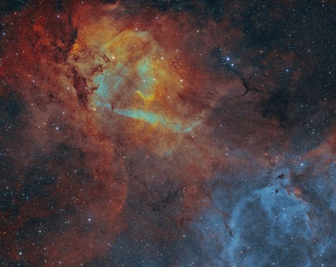 A ‘rampaging lion’ nebula roars to life in a stunning deep-space photo