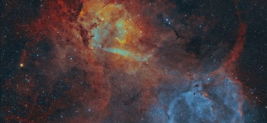 A ‘rampaging lion’ nebula roars to life in a stunning deep-space photo