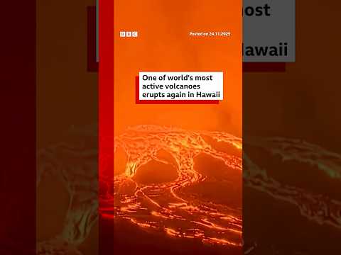 one-of-the-world’s-most-active-volcanoes-erupts-again-in-hawaii.-#hawaii-#bbcnews