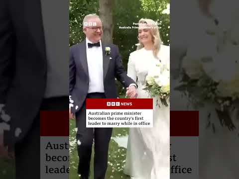 australian-prime-minister-becomes-the-country’s-first-leader-to-marry-while-in-office.-#bbcnews