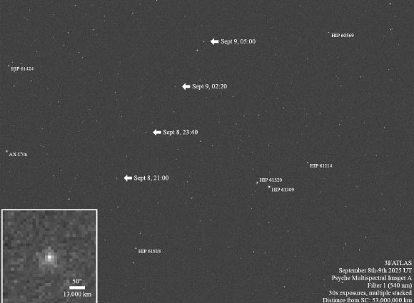 Psyche Observes Interstellar Comet 3I/ATLAS