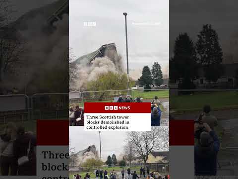 scottish-tower-blocks-demolished-in-controlled-explosion.-#scotland-#bbcnews
