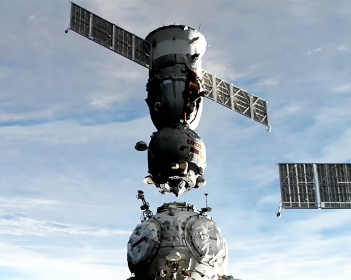 soyuz-undocks-from-station,-crew-heads-for-earth-return
