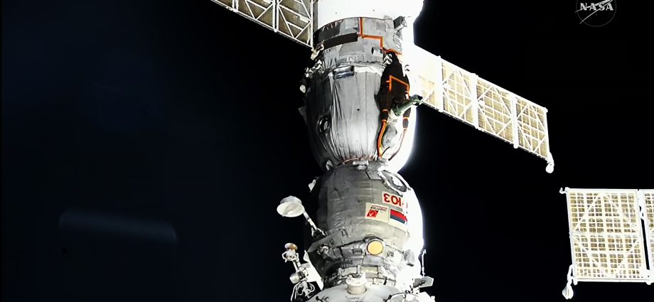 live-on-nasa+:-soyuz-crew-undocking-from-station-soon