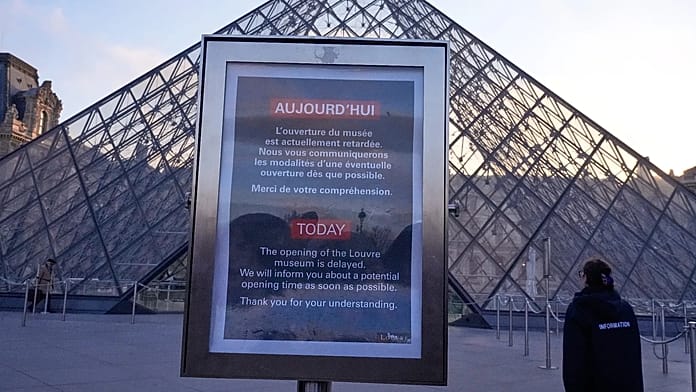 louvre-closed-as-staff-strike-over-working-conditions,-weeks-after-e88m-jewel-heist