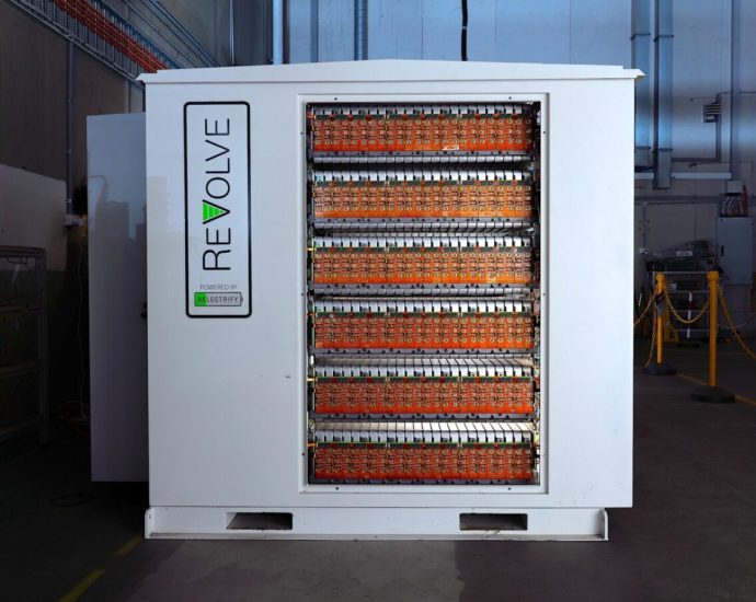 Carmaker uses repurposed EV batteries to help power production plant