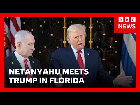 netanyahu-arrives-in-florida-for-middle-east-talks-|-bbc-news