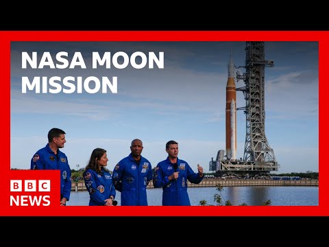 nasa-rolls-out-artemis-ii-rocket-ahead-of-crewed-moon-mission-|-bbc-news