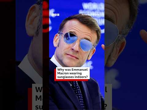 why-was-french-president-emmanuel-macron-wearing-aviator-sunglasses-at-the-davos-summit?-#bbcnews