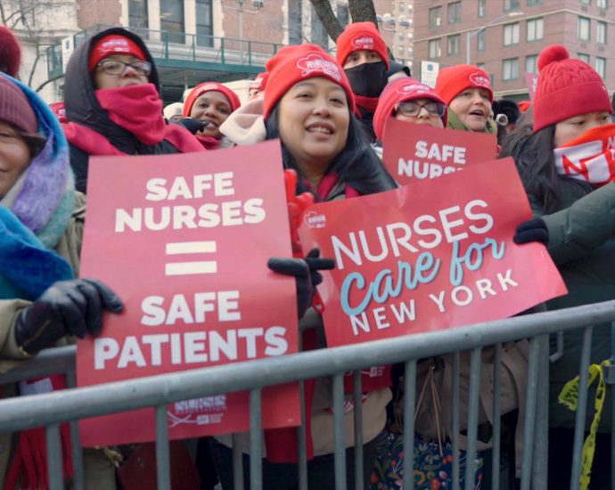 nyc-nurses’-strike-enters-10th-day;-mayor-mamdani-&-sen.-sanders-join-picket-line