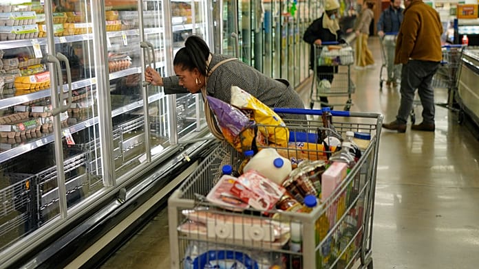 united-states:-empty-shelves-as-shoppers-race-to-stock-up-before-winter-storm
