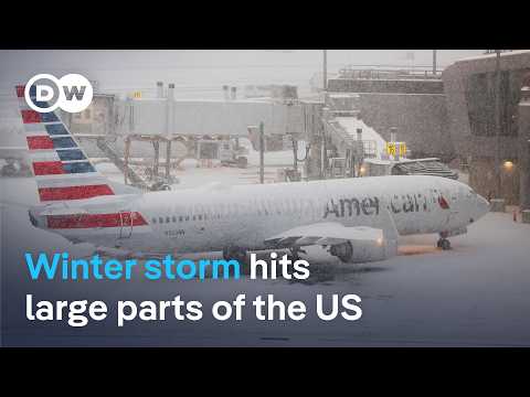 power-outages-due-to-snowfall,-thousands-of-flights-canceled-or-delayed-|-dw-news
