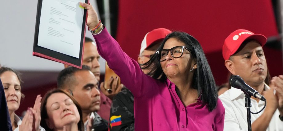 venezuela’s-rodriguez-signs-oil-reform-law-while-the-us-eases-sanctions