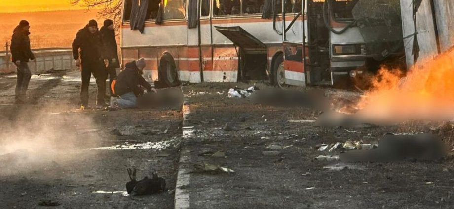 “cynical-and-deliberate”:-russia-strikes-passenger-bus-carrying-energy-workers,-killing-at-least-12-and-injuring-15