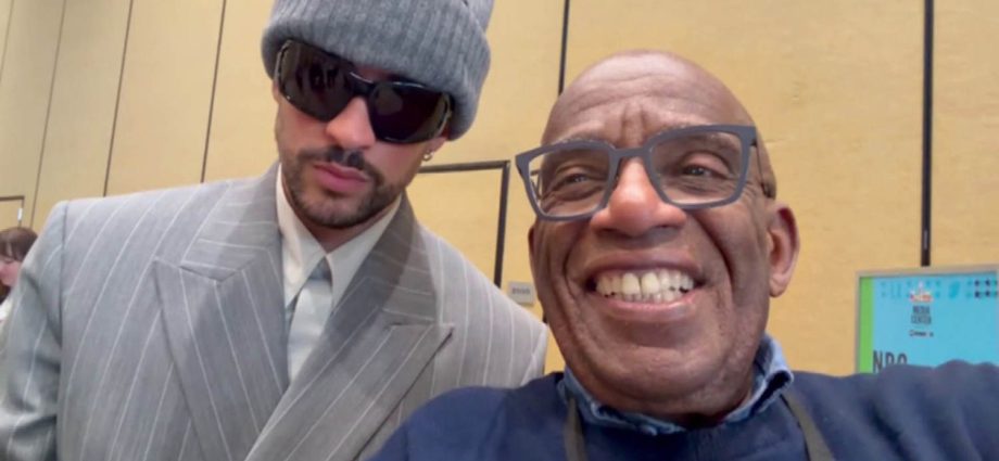 al-roker-talks-with-nfl-legends,-takes-selfie-with-bad-bunny