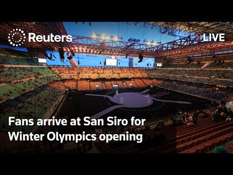 live:-fans-arrive-at-san-siro-in-milan-for-the-winter-olympics-opening