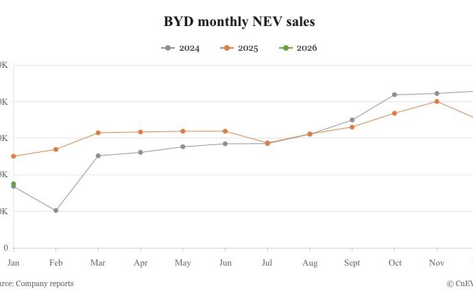 BYD Half as Many Cars Sold in January from December With Tough Competition from Geely