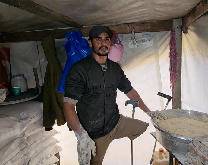business-and-limbs-destroyed-by-israel,-gaza-family-rebuilds-bakery