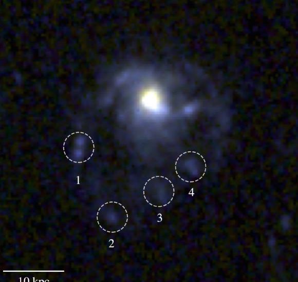 Webb Discovers Most Distant Jellyfish Galaxy Ever Seen