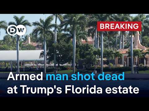breaking:-us-secret-service-kills-armed-man-trying-to-enter-traitor-47’s-mar-a-lago-| dw-news