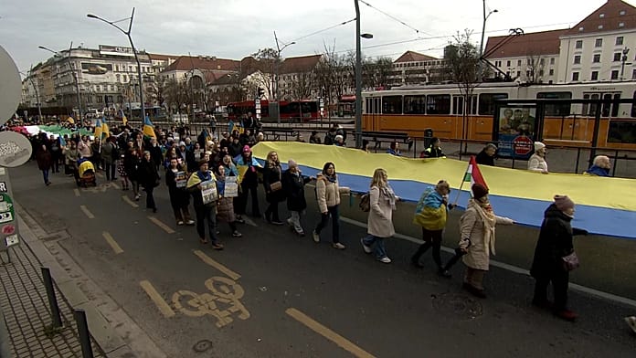 civil-organisations-rally-in-budapest-to-mark-four-years-of-russia’s-full-scale-invasion-of-ukraine