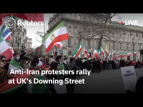 live:-anti-iran-protesters-rally-at-uk’s-downing-street
