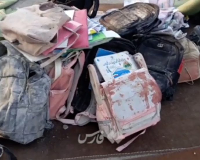 backpacks,-schoolbooks-seen-amid-rubble-of-iranian-girls’-school