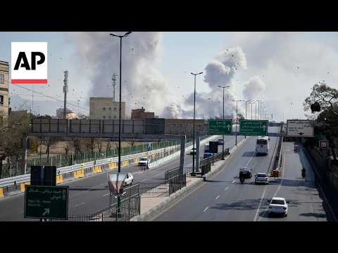 smoke-rises-after-airstrikes-in-various-parts-of-iran’s-capital-tehran