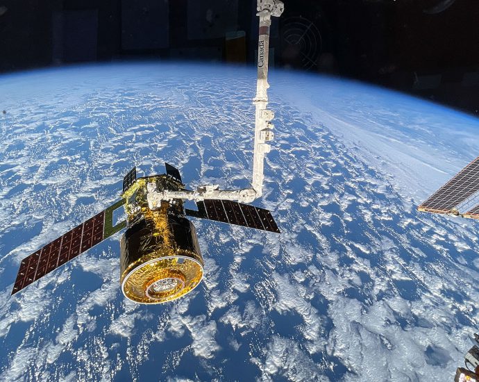 canadarm2-grips-cargo-spacecraft,-spacewalk-prep-and-biology-continue