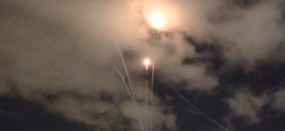 iranian-missiles-over-tel-aviv-prompt-sirens,-interceptor-launches