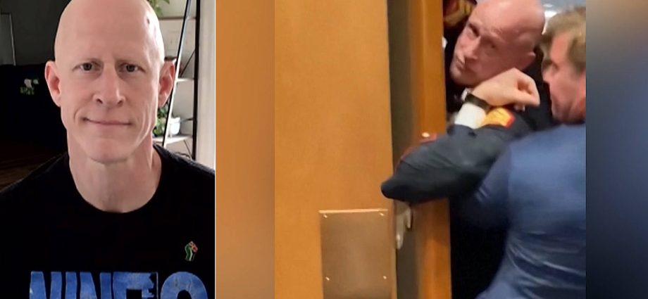 ex-marine,-senate-candidate-speaks-out-after-arrest,-arm-broken-during-iran-war-protest-in-senate